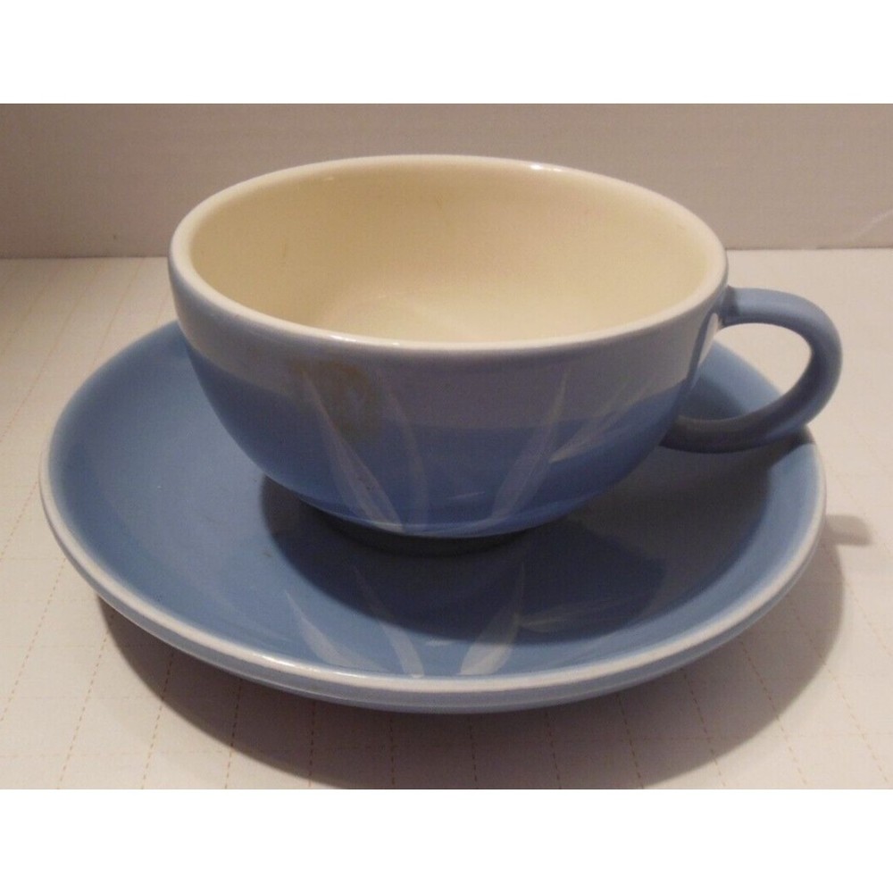 Vintage Winfield Cup & Saucer Blue Pacific Bamboo MCM